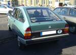 Heckansicht eines Citroen GSA Club im Farbton vert jade.