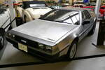 De Lorean DMC12, englischer Sportwagen, Baujahr 1981, von dem Auto mit Edelstahlkarrosserie wurden zwischen 1980-82 8000 Stück gebaut, Auto&Uhrenwelt Schramberg, Jan.2024