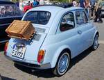 =Fiat 500, gesehen bei der Oldtimerveranstaltung in Frankenberg/Eder im Mai 2024