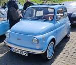 =Fiat 500, gesehen bei der Oldtimerveranstaltung in Frankenberg/Eder im Mai 2024