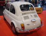 Heckansicht eines Fiat 500L aus dem Jahr 1970. Essen Motor Show am 04.12.2024.