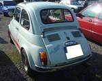 Heckansicht eines Fiat Abarth 595. 10. Oldtimertreffen des AMC Duisburg am 25.08.2024 am LaPaDu Duisburg.