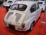 Heckansicht eines Fiat Abarth 850 TC aus dem Jahr 1964.