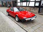 Fiat X1/9 five speed, produziert von 1978 bis 1990 gezeigt.