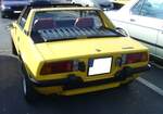 Heckansicht eines Fiat X1/9. Oldtimerbrunch am Cafe del sol in Gelsenkirchen am 09.03.2025.