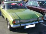 Ford Capri 1 im Farbton hellgrünmetallic, gebaut von 1969 bis 1973.