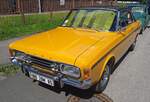 Ford Taunus P7b 20M RS Hardtop Coupe im Farbton maisgelb, gebaut von 1968 bis 1971.