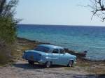 Ein 1952'er Ford Customline Sedan am 04.04.2009 in der Nhe der Schweinebucht auf Kuba.