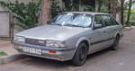 Mazda 626, fotografiert in Pécs (Ungarn), August, 2019.