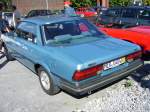 Heckansicht eines Mazda 626 Coupe, der Baujahre 1978 - 1982. Der 626 dieser Generation war ein Topseller. 1979 verzeichnete Mazda hauptschlich durch dieses Modell einen Verkaufszuwachs von 86,3%. Der Wagen war mit folgenden Motorisierungen lieferbar: 1.586 cm mit 75 PS und 1.970 cm mit 90 PS. Oldtimertreffen Zollverein.