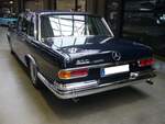 Heckansicht eines Mercedes Benz W100, uns besser bekannt als 600´er. Classic Remise Düsseldorf am 01.11.2024.