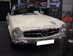 Mercedes Benz W113 280SL im Farbton DB717 -papyrusweiß- aus dem Jahr 1971.