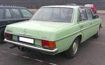 Heckansicht eines Mercedes Benz W115 240D 3.0.