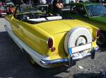 Heckansicht eines Nash Metropolitan Convertible aus dem Jahr 1957. Oldtimertreffen an der Bleibergquelle Velbert am 22.09.2024.