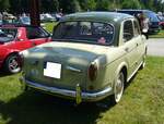 Heckansicht eines NSU-Fiat Neckar 1100 der Modelljahre 1958/1959. Oldtimer-Revival auf dem Gelände der Kokerei Zollverein in Essen am 28.07.2024.