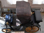 Ein Panhard & Levassor Phaeton von 1896 war Mitte August 2020 im Verkehrszentrum des Deutschen Museums in München zu sehen.