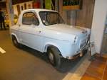 =Piaggio Vespa 400, Bj. 1958, 400 ccm, 20 PS, gesehen im Auto & Traktor Museum Bodensee, 10-2019
