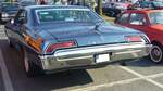 Heckansicht eines Pontiac Catalina Coupe im Farbton liberty blue aus dem Jahr 1969. Oldtimerbrunch am Cafe del sol in Gelsenkirchen am 09.03.2025.