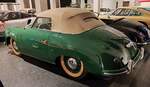 =Porsche 356 1500 S Cabrio USA DE LUXE, Bj. 1953, 1488 ccm, 70 PS, ausgestellt im Museum PROTOTYP in Hamburg, 09-2024.