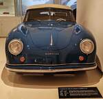 =Porsche 356 GLÄSER-Cabriolet, Bj. 1951, 1286 ccm, 44 PS, gesehen im Museum PROTOTYP in Hamburg, 09-2024.