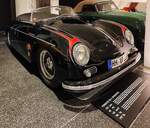 =Porsche 356 Speedster, Bj. 1957, 1571 ccm, 60 PS, ausgestellt im Museum PROTOTYP in Hamburg, 09-2024