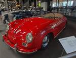 Porsche 356A Speedster von 1955 im Technikmuseum Sinsheim. Aufgenommen am 29.07.2024.