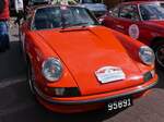 Porsche 911 Targa, BJ 1972, stand nach der Luxemburg Classic Rundfahrt auf dem Parkplatz in der Stadt Luxemburg.