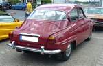 Heckansicht eines Saab 96 V4. Oldtimertreffen Flughafen Essen/Mülheim am 06.06.2022.