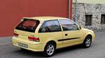 Rückansicht: Suzuki Swift Mk2 in der Farbe  Mimosa Yellow .