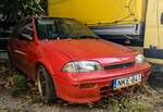 Suzuki Swift Mk2 pre-Facelift in GTi-Look, gesehen in August, 2024.