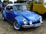 =VW Käfer Cabrio, gesehen bei den Motorrad-Oldtimer-Freunden Kiebitzgrund im Juni 2018