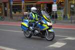 Polizei Frankfurt BMW Motorrad am 15.02.25 in der Innenstadt 