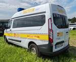 =Ford Transit Custom vom ASB steht im Mai 2024 auf dem Besucherparkplatz der RettMobil in Fulda