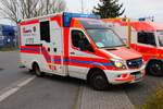 Die Johanniter Darmstadt Dieburg Mercedes Benz Sprinter RTW am 16.11.24 bei der Abschlussübung der Feuerwehr Dieburg 