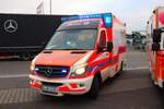 Die Johanniter Darmstadt Dieburg Mercedes Benz Sprinter RTW am 16.11.24 bei der Abschlussübung der Feuerwehr Dieburg