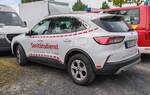 =Ford Kuga von M.E.S HAMM, einem privaten Sanitätsdienstleister, steht auf dem Parkgelände der Rettmobil 2024 in Fulda.
