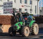 =Deutz - Fahr ist unterwegs in Fulda bei einer der vielen bundesweiten Bauerndemos im Januar 2024