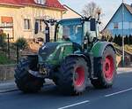 =Fendt 724, unterwegs in Fulda bei einer der vielen bundesweiten Bauerndemos im Januar 2024