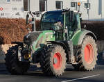 =Fendt 714 Vario, unterwegs in Fulda bei einer der vielen bundesweiten Bauerndemos im Januar 2024 