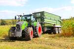 Fendt Varo 728 am 15.09.24 beim Mais Häckseln in der Nähe von Mittel Gründau 