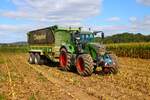 LU Schmidt Ronneburg Fendt Varo 728 am 15.09.24 beim Mais Häckseln in der Nähe von Mittel Gründau