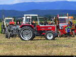 Roter Steyr 548 am Traktorentreff in Zauggenried/BE am 2024.07.13
