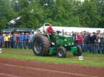 Nach erfolgreichen Full Pull kehrt der Belazerus wieder an seinen Standplatz beim Russen traktorpulling zurck