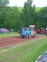 Der MTS52 beim 2.Durchgang zum Traktorpulling beim Russen-Traktortreffen in Oberlungwitz