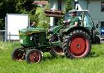 =Deutz rollt zu seinem Standplatz bei der Oldtimerausstellung in Thalau im Mai 2017