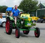 =Deutz besucht die Traktorenausstellung  Ahle Bulldogge us Angeschbach oh Lannehuse  in Angersbach im Juni 2018