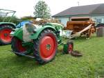 Deutz F1L514/51, 15 PS, Bj. 1951, steht bereit zum Drescheinsatz anl. der Oldtimerausstellung in Angersbach, September 2011