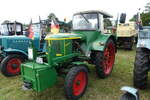 Deutz F2L 514-50, 2.661 cm³, 22 kW (28 PS), 32 km/h, 07.1950, Hochradausführung / am 20.08.2022 beim TOCH-Treffen (Traktoren Oldtimer Club Hamburg von 1988) in HH-Neuengamme  /