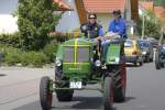 Deutz F2L514, Baujahr 1955, 30 PS, der Traktorfreunde Mackenzell, gesehen in 36100 Petersberg-Marbach anl.