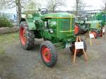 Deutz F2L514/50 steht bei der Oldtimerausstellung der Traktor-Oldtimer-Freunde Wiershausen, April 2012